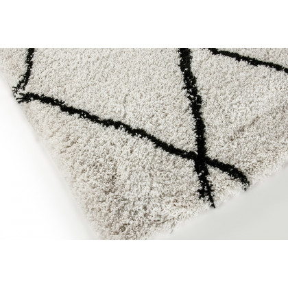BLNK Roxy Shag Style Diamond Trellis Area Rug - Ivory, 8'W x 10'L
