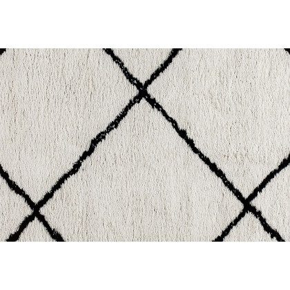 BLNK Roxy Shag Style Diamond Trellis Area Rug - Ivory, 8'W x 10'L