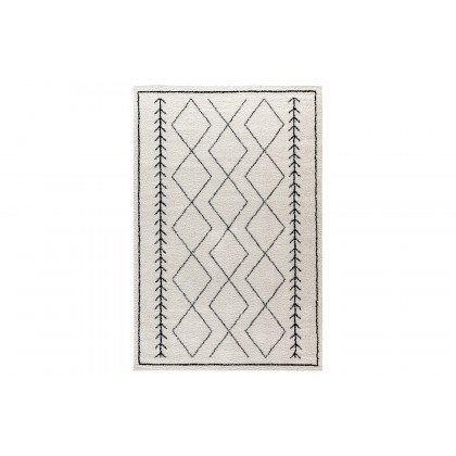 BLNK Roxy Geometric Style Diamond Trellis Area Rug - Ivory, 5'W x 7'L