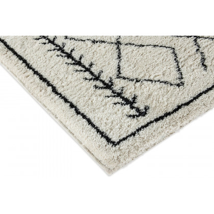 BLNK Roxy Geometric Style Diamond Trellis Area Rug - Ivory, 5'W x 7'L