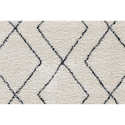 BLNK Roxy Geometric Style Diamond Trellis Area Rug - Ivory, 5'W x 7'L
