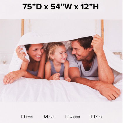 BLNK Capri Comfortable Sleep White Mattress Pad - Full Size
