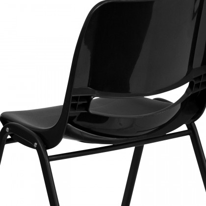BLNK HERCULES Series Ergonomic Shell Stack Chair - Black, 12"H Seat