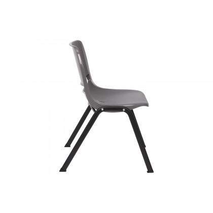BLNK HERCULES Series Ergonomic Shell Stack Chair - Powder-Gray/Black, 16"H Seat