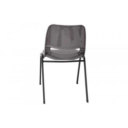 BLNK HERCULES Series Ergonomic Shell Stack Chair - Powder-Gray/Black, 16"H Seat