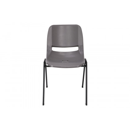 BLNK HERCULES Series Ergonomic Shell Stack Chair - Powder-Gray/Black, 16"H Seat