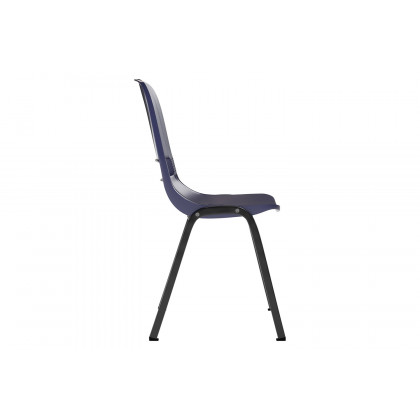 BLNK HERCULES Series Ergonomic Shell Stack Chair - Powder-Navy/Black, 16"H Seat