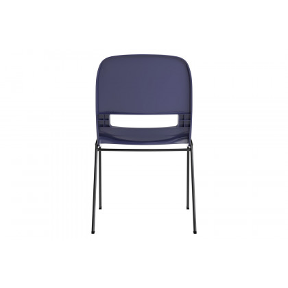 BLNK HERCULES Series Ergonomic Shell Stack Chair - Powder-Navy/Black, 16"H Seat