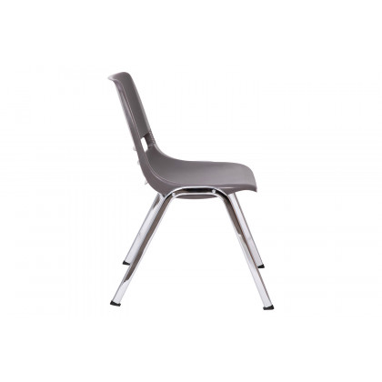 BLNK HERCULES Series Ergonomic Shell Stack Chair - Gray/Chrome, 18"H Seat