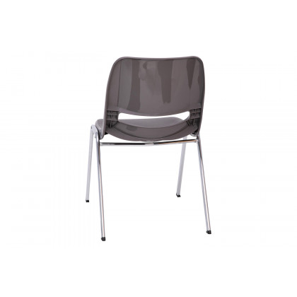 BLNK HERCULES Series Ergonomic Shell Stack Chair - Gray/Chrome, 18"H Seat