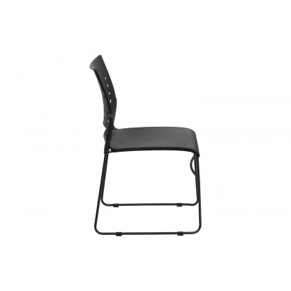 BLNK HERCULES Series Sled Base Stack Chair with Air-Vent Back - Black