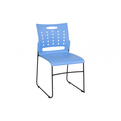 BLNK HERCULES Series Sled Base Stack Chair with Air-Vent Back - Blue