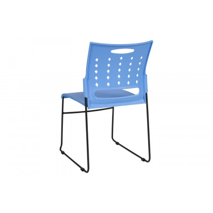 BLNK HERCULES Series Sled Base Stack Chair with Air-Vent Back - Blue