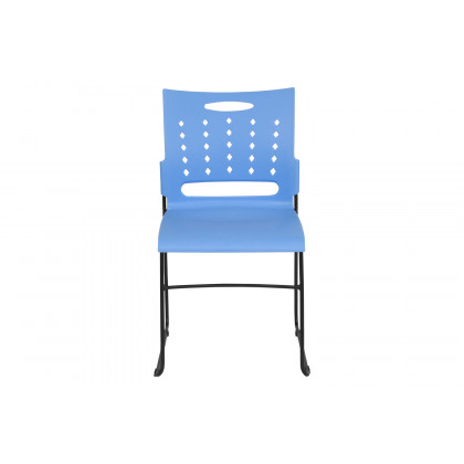 BLNK HERCULES Series Sled Base Stack Chair with Air-Vent Back - Blue