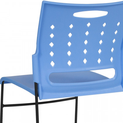 BLNK HERCULES Series Sled Base Stack Chair with Air-Vent Back - Blue