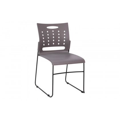 BLNK HERCULES Series Sled Base Stack Chair with Air-Vent Back - Gray