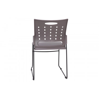 BLNK HERCULES Series Sled Base Stack Chair with Air-Vent Back - Gray