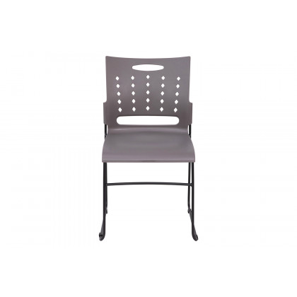BLNK HERCULES Series Sled Base Stack Chair with Air-Vent Back - Gray