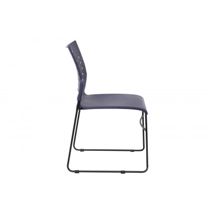 BLNK HERCULES Series Sled Base Stack Chair with Air-Vent Back - Navy