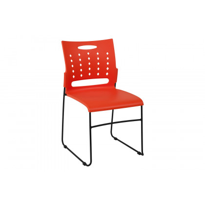 BLNK HERCULES Series Sled Base Stack Chair with Air-Vent Back - Orange