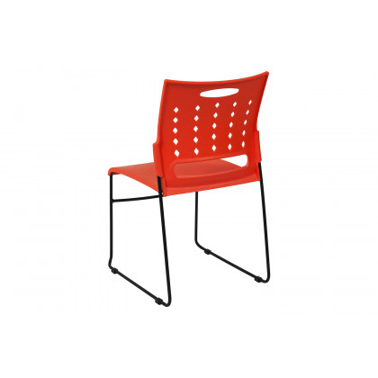 BLNK HERCULES Series Sled Base Stack Chair with Air-Vent Back - Orange