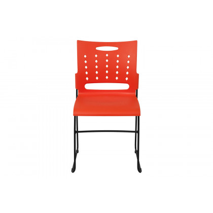 BLNK HERCULES Series Sled Base Stack Chair with Air-Vent Back - Orange