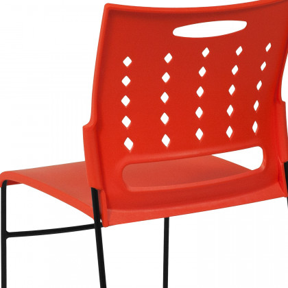 BLNK HERCULES Series Sled Base Stack Chair with Air-Vent Back - Orange