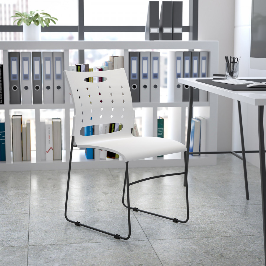 BLNK - HERCULES Series Sled Base Stack Chair with Air-Vent Back