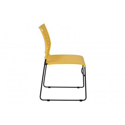 BLNK HERCULES Series Sled Base Stack Chair with Air-Vent Back - Yellow