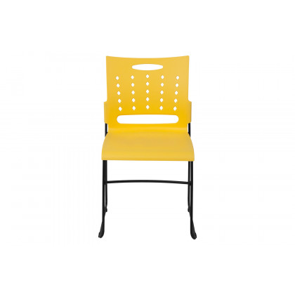 BLNK HERCULES Series Sled Base Stack Chair with Air-Vent Back - Yellow
