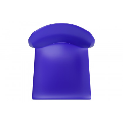 BLNK HERCULES Series Full Back Contoured Stack Chair with Gray Powder Coated Sled Base - Blue