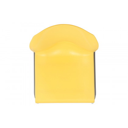 BLNK HERCULES Series Full Back Contoured Stack Chair with Gray Powder Coated Sled Base - Yellow