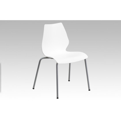BLNK - HERCULES Series Stack Chair with Lumbar Support and Silver Frame