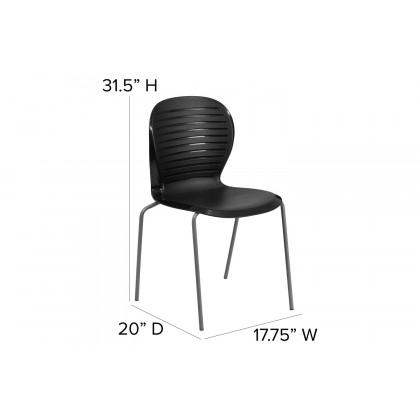 BLNK HERCULES Series Stack Chair - Black, 551 lb.