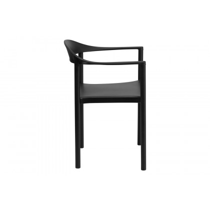 BLNK HERCULES Series Plastic Cafe Stack Chair - Black