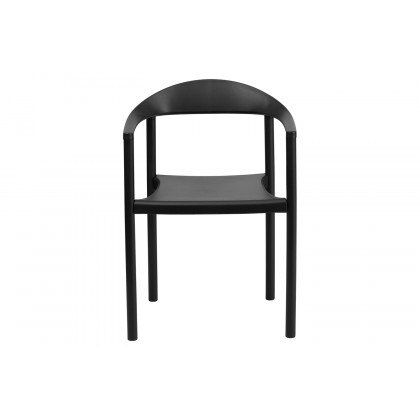 BLNK HERCULES Series Plastic Cafe Stack Chair - Black