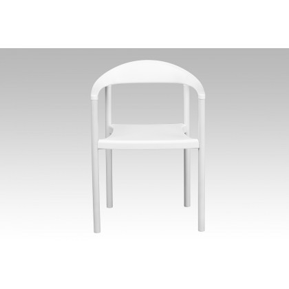 BLNK HERCULES Series Plastic Cafe Stack Chair - White