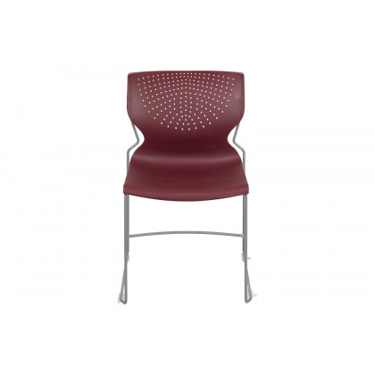 BLNK HERCULES Series Full Back Stack Chair with Gray Powder Coated Frame - Burgundy