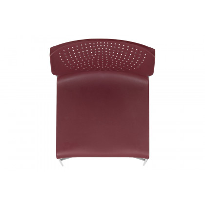 BLNK HERCULES Series Full Back Stack Chair with Gray Powder Coated Frame - Burgundy