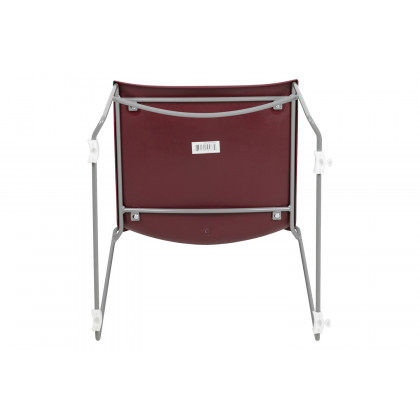 BLNK HERCULES Series Full Back Stack Chair with Gray Powder Coated Frame - Burgundy