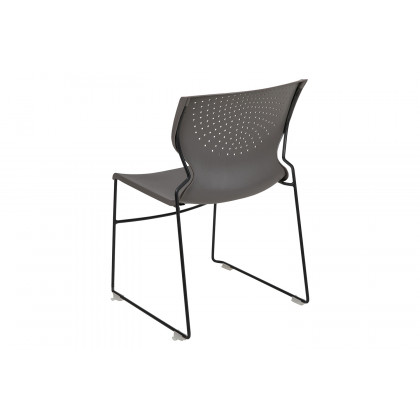 BLNK HERCULES Series Full Back Stack Chair with Powder Coated Frame - Gray