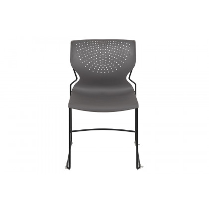 BLNK HERCULES Series Full Back Stack Chair with Powder Coated Frame - Gray