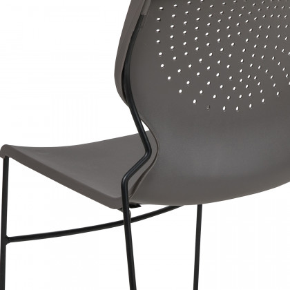 BLNK HERCULES Series Full Back Stack Chair with Powder Coated Frame - Gray