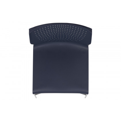 BLNK HERCULES Series Full Back Stack Chair with Gray Powder Coated Frame - Navy