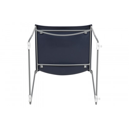 BLNK HERCULES Series Full Back Stack Chair with Gray Powder Coated Frame - Navy