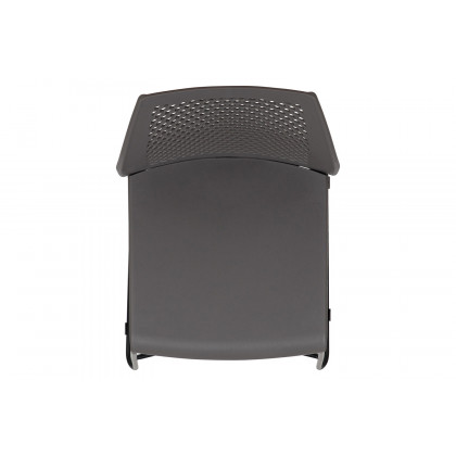 BLNK HERCULES Series Stack Chair with Air-Vent Back and Black Powder Coated Sled Base - Gray