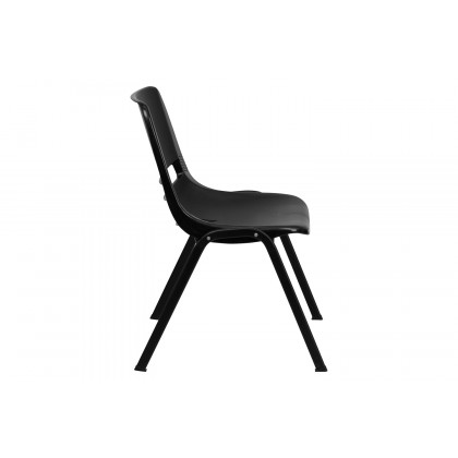 BLNK HERCULES Series Ergonomic Shell Stack Chair - Black, 17,75"H Seat