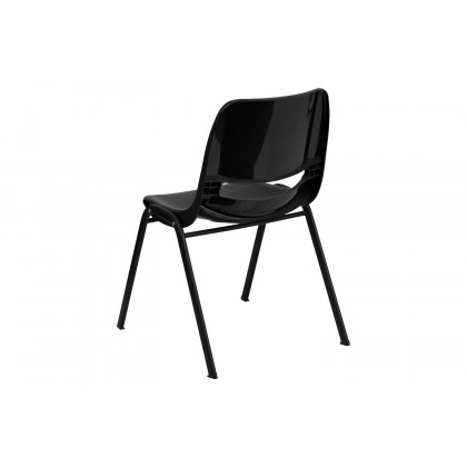 BLNK HERCULES Series Ergonomic Shell Stack Chair - Black, 17,75"H Seat