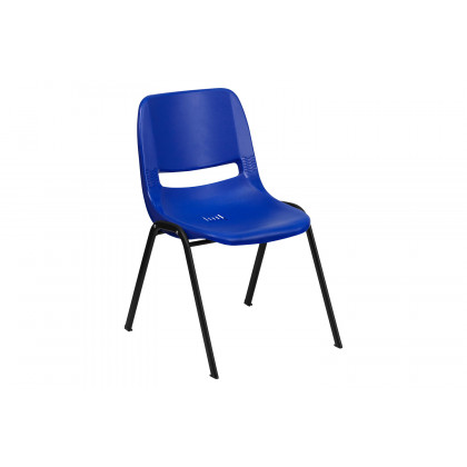 BLNK HERCULES Series Ergonomic Shell Stack Chair - Blue/Black, 17,75"H Seat