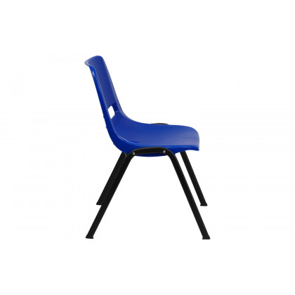 BLNK HERCULES Series Ergonomic Shell Stack Chair - Blue/Black, 17,75"H Seat